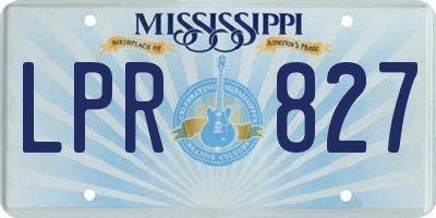 MS license plate LPR827