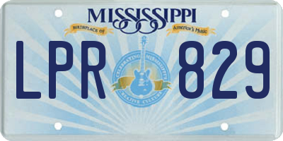 MS license plate LPR829