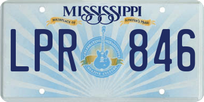 MS license plate LPR846