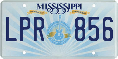 MS license plate LPR856