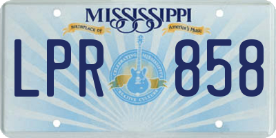 MS license plate LPR858
