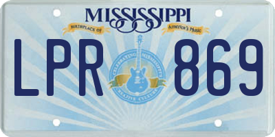 MS license plate LPR869