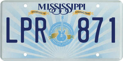 MS license plate LPR871