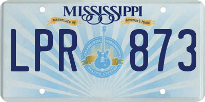 MS license plate LPR873