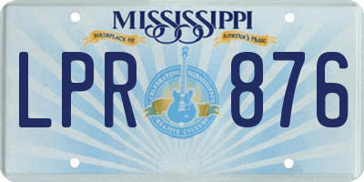 MS license plate LPR876