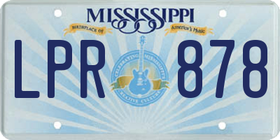 MS license plate LPR878