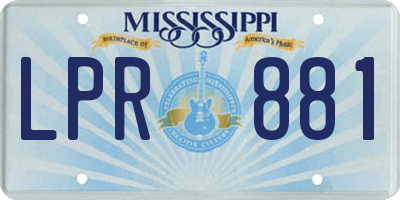 MS license plate LPR881