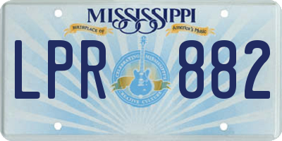 MS license plate LPR882