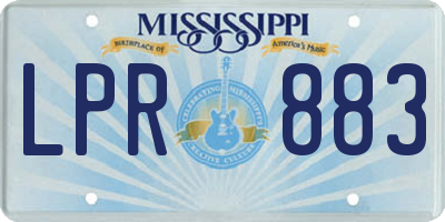 MS license plate LPR883