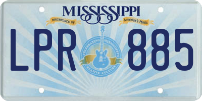 MS license plate LPR885