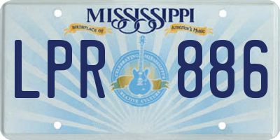 MS license plate LPR886