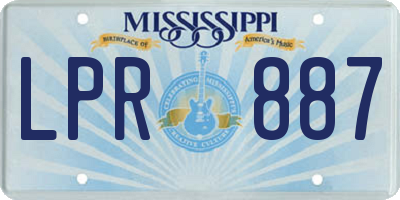 MS license plate LPR887