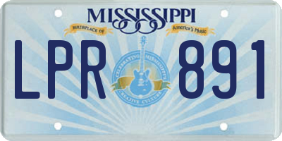 MS license plate LPR891
