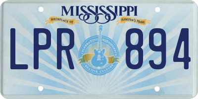 MS license plate LPR894