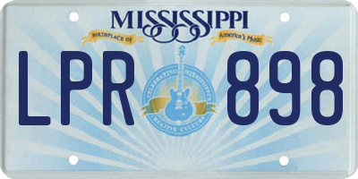MS license plate LPR898