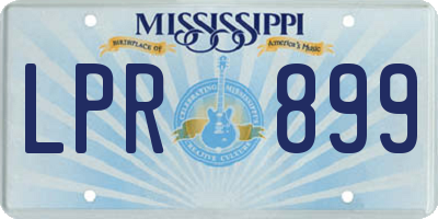 MS license plate LPR899