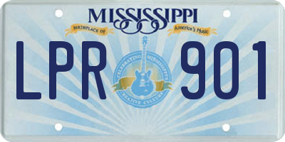 MS license plate LPR901