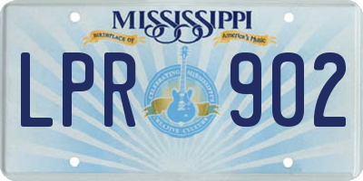 MS license plate LPR902