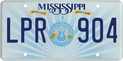 MS license plate LPR904