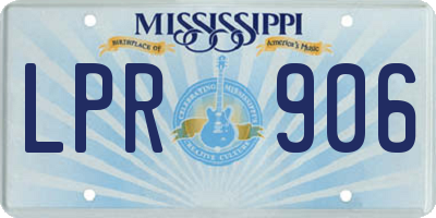 MS license plate LPR906