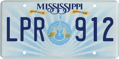 MS license plate LPR912