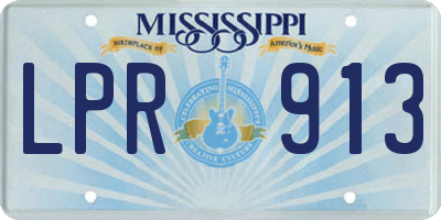 MS license plate LPR913