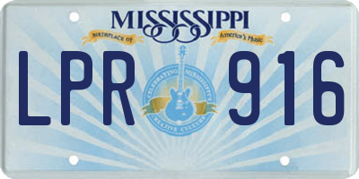 MS license plate LPR916