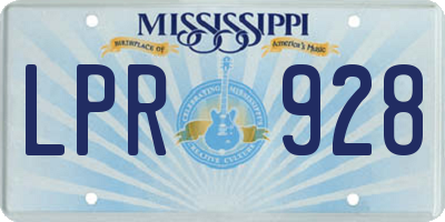MS license plate LPR928