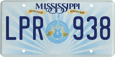 MS license plate LPR938