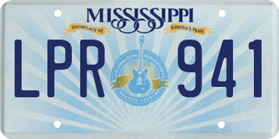 MS license plate LPR941