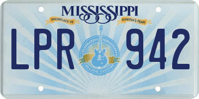 MS license plate LPR942