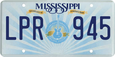 MS license plate LPR945