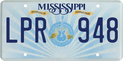 MS license plate LPR948