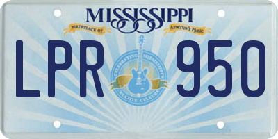 MS license plate LPR950