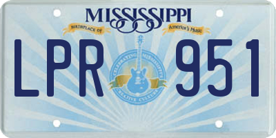 MS license plate LPR951