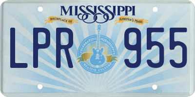 MS license plate LPR955