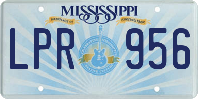 MS license plate LPR956