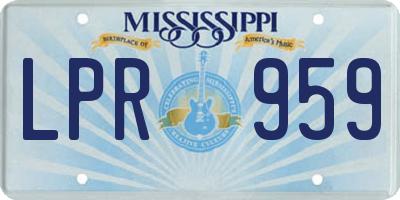 MS license plate LPR959