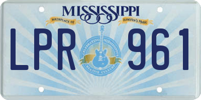 MS license plate LPR961
