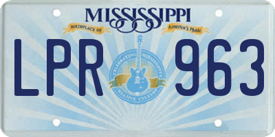 MS license plate LPR963