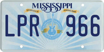 MS license plate LPR966