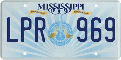 MS license plate LPR969