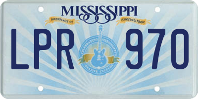 MS license plate LPR970