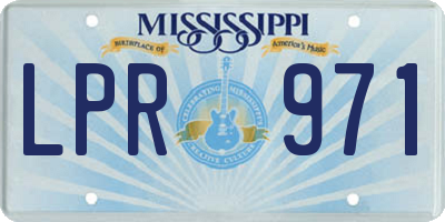 MS license plate LPR971