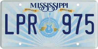 MS license plate LPR975