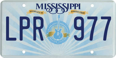 MS license plate LPR977