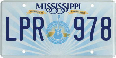 MS license plate LPR978