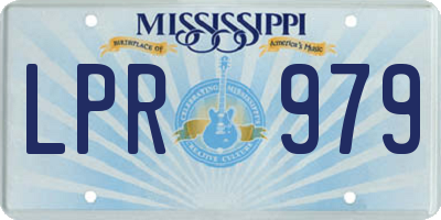 MS license plate LPR979