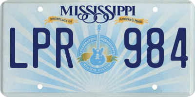 MS license plate LPR984