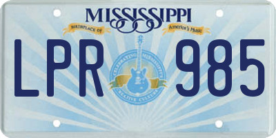 MS license plate LPR985